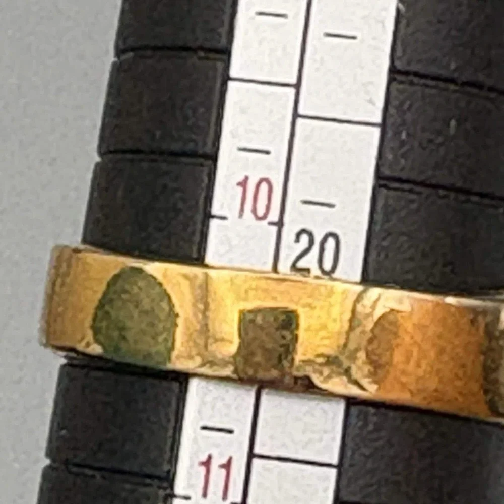 Vintage Mens 10k Gold Filled Ring Clear Stone 10.5 MCM Bold Statement 6.33g